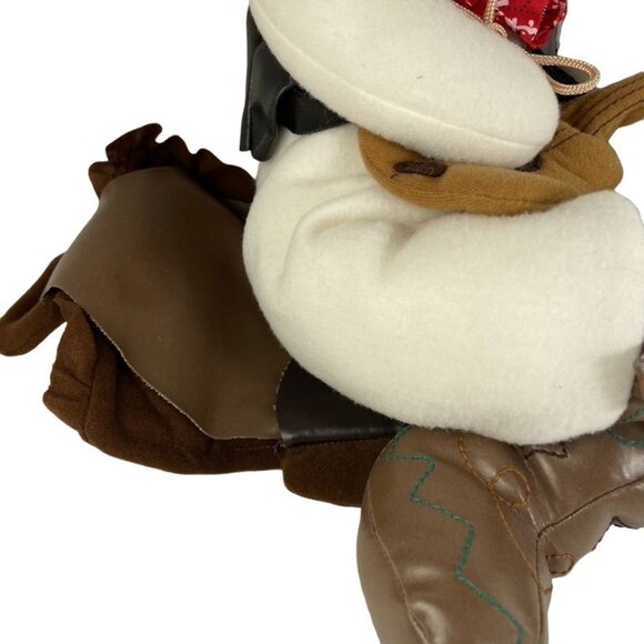Cowboy Plush with Saddle Weighted to Sit on Mantel Western Decoration u 16 in u - Picture 11 of 16